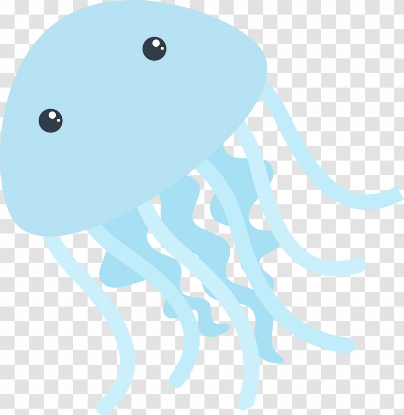Turquoise Octopus Cartoon Fish Transparent PNG