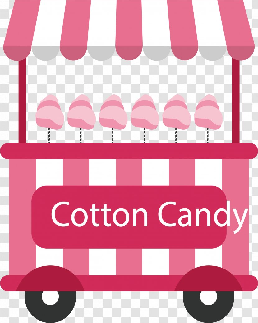 Cotton Candy Pink Clip Art - Magenta - Striped Car Transparent PNG