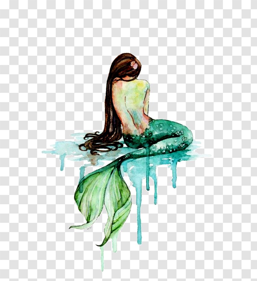 Mermaid Watercolor Painting Art Transparent PNG