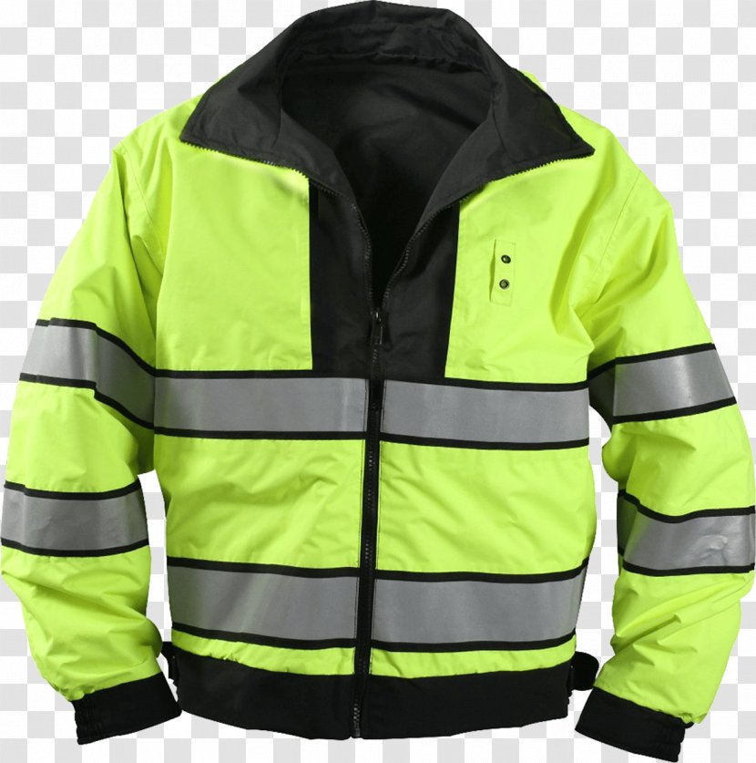 Flight Jacket High-visibility Clothing Coat Uniform - Polar Fleece Transparent PNG