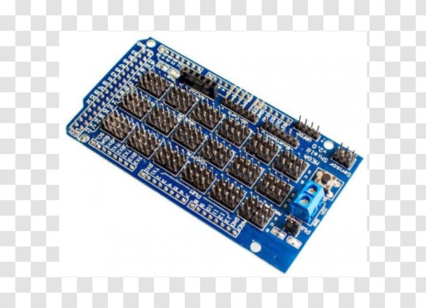 Arduino Mega 2560 Sensor Atmel Expansion Card - Electronics - Shield Transparent PNG