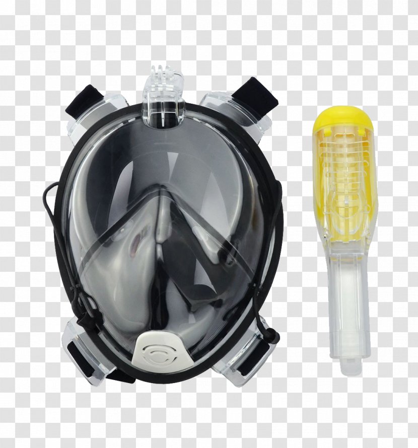 Diving & Snorkeling Masks Underwater Full Face Mask - Plastic Transparent PNG