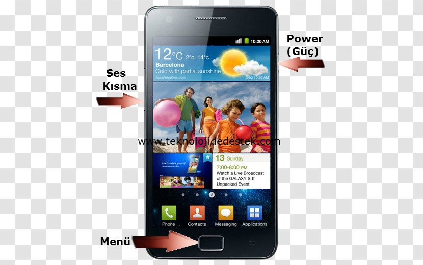 Samsung Galaxy S II Y Note Tab Series - Communication Device - Android Transparent PNG
