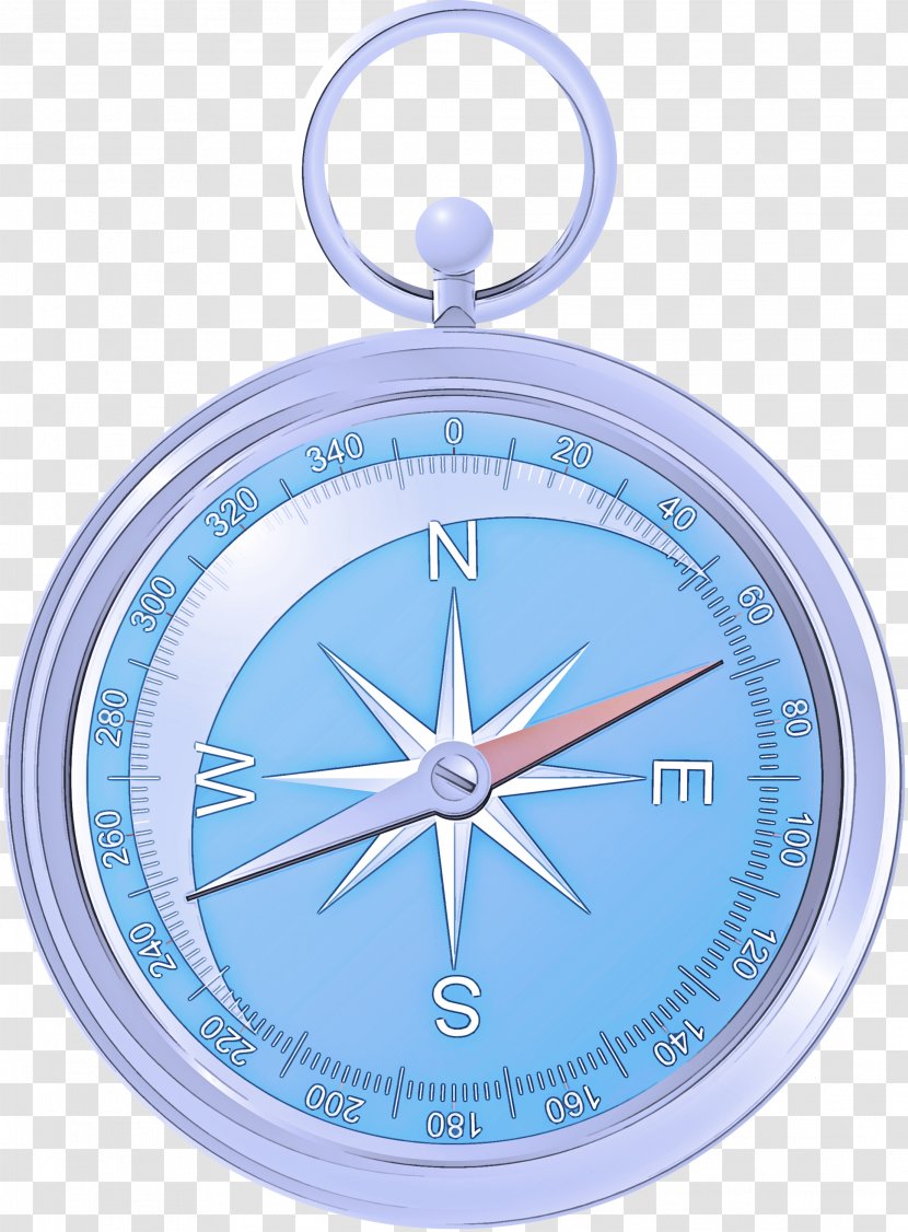 Compass Aqua Keychain Clock Fashion Accessory - Analog Watch Wall Transparent PNG