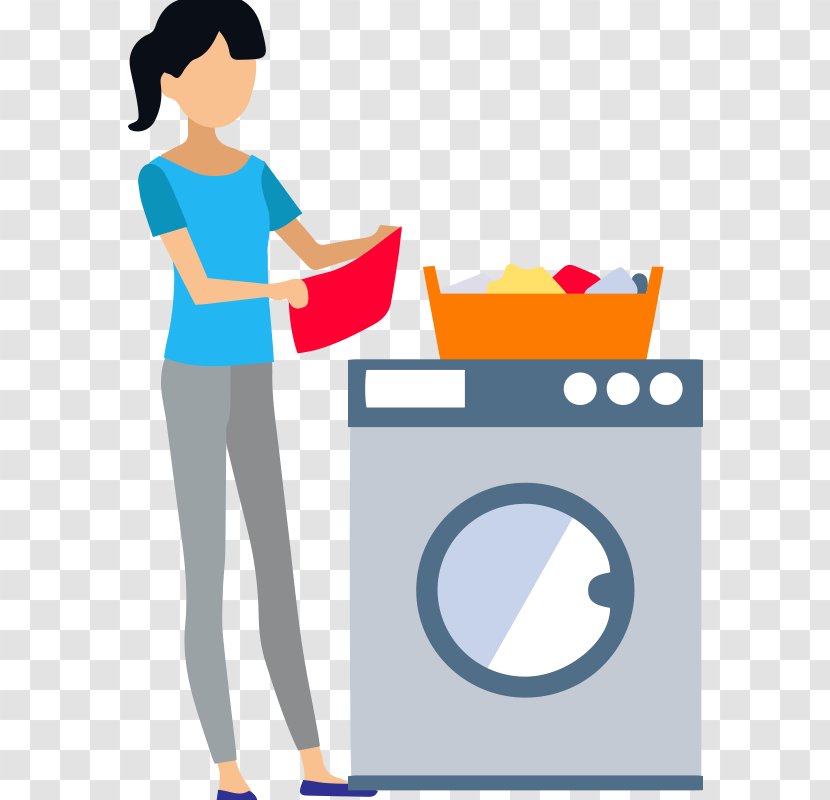 Laundry Clothing Vector Graphics Washing Machines - Standing - Housework Transparent PNG