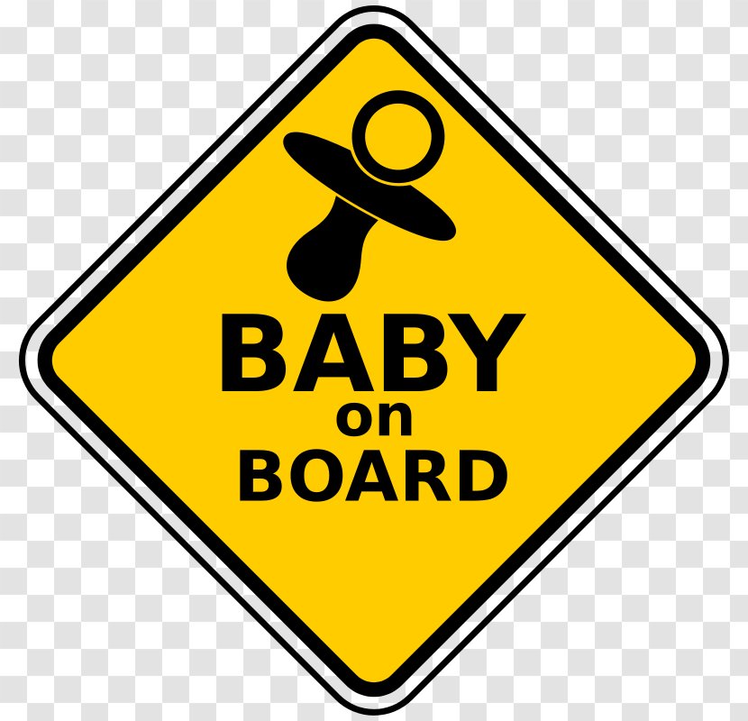 Baby On Board Car Sign Child Sticker - Mother - Circuit Clipart Transparent PNG