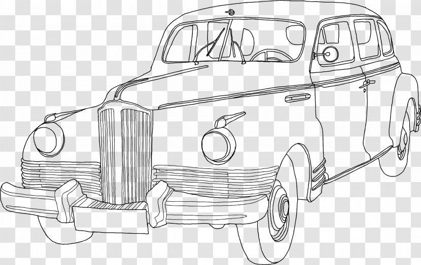 Car Drawing Euclidean Vector - Bumper - Classic Cars Transparent PNG
