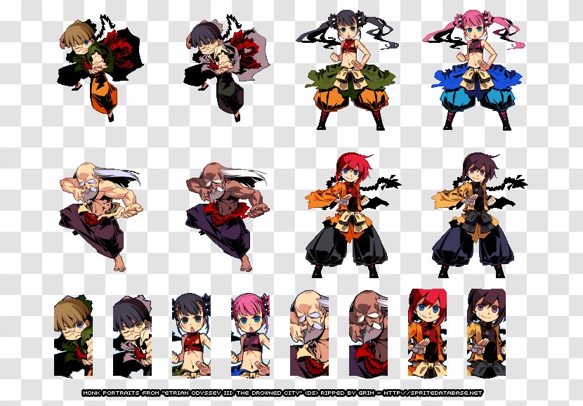 Etrian Odyssey III: The Drowned City PlayStation Super Nintendo Entertainment System Sprite - Monk Transparent PNG