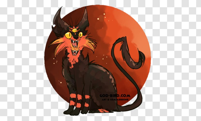 Cat Demon Animated Cartoon Illustration Transparent PNG