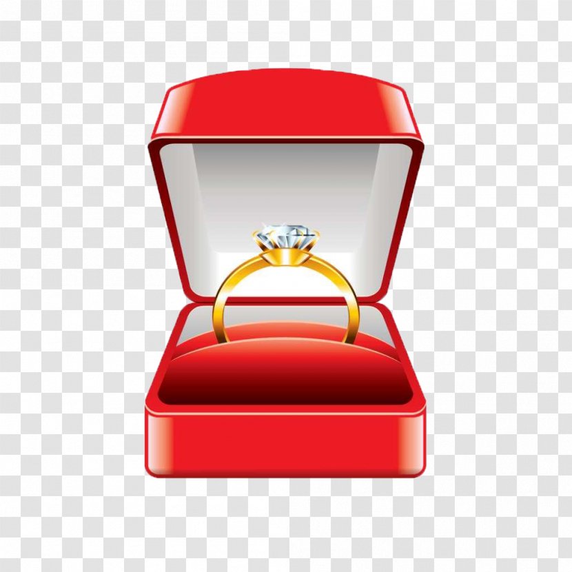 Wedding Ring Box - Red - Designs Transparent PNG