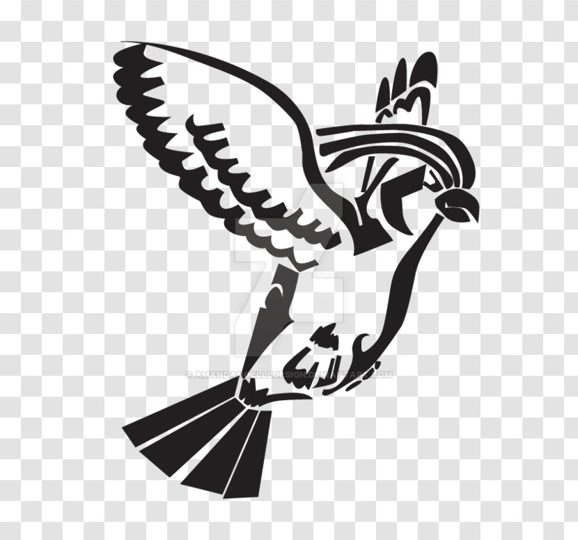 Pidgeot Digital Art Pixel - Monochrome - Watercolor Tribal Transparent PNG