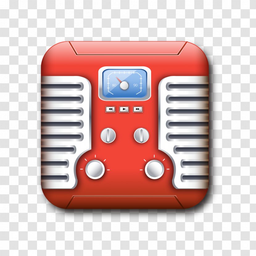 Microphone Clip Art - Red Radio Pattern Transparent PNG