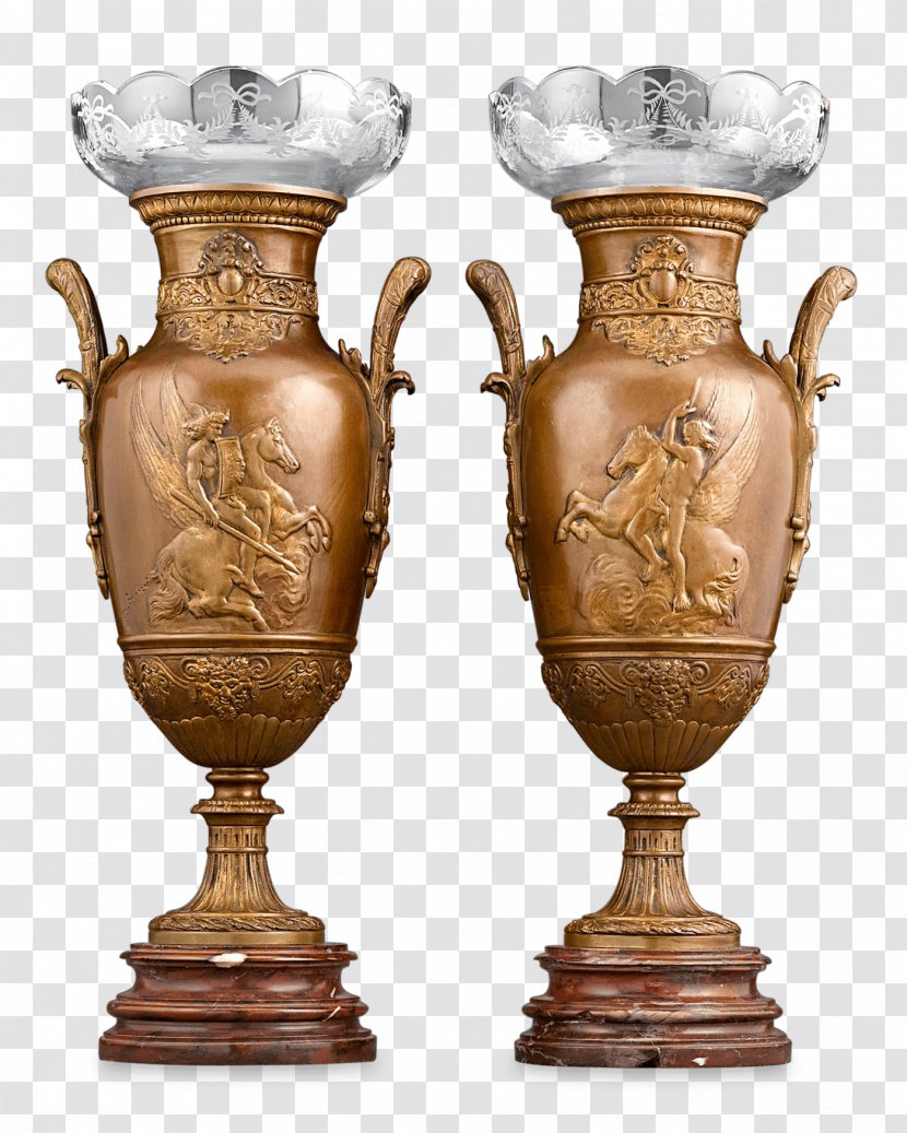 Bronze Vase Urn Louis XVI Style Brass Transparent PNG