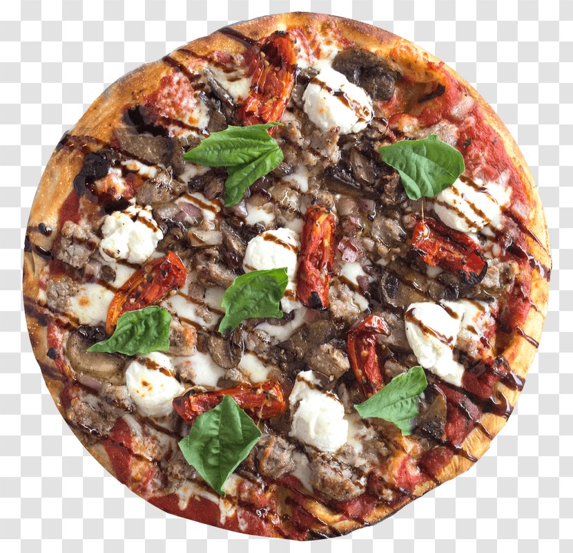Sicilian Pizza Italian Cuisine California-style Goat Cheese - Pepperoni Transparent PNG