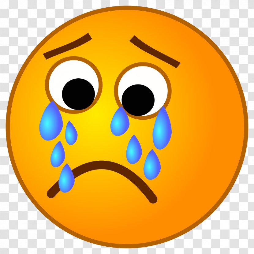 Face Sadness Smiley Clip Art - Crying Emoji Transparent PNG