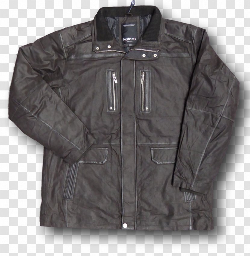 Leather Jacket Polar Fleece Sleeve - Black Transparent PNG