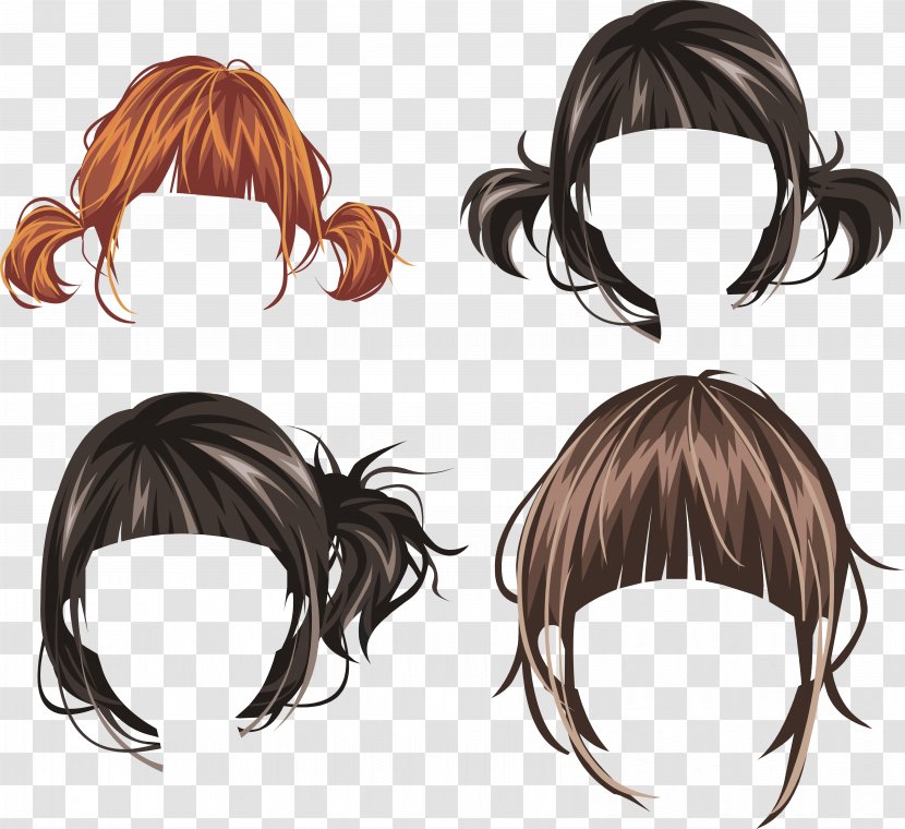 Hair Face Hairstyle Coloring Chin - Wig - Brown Transparent PNG