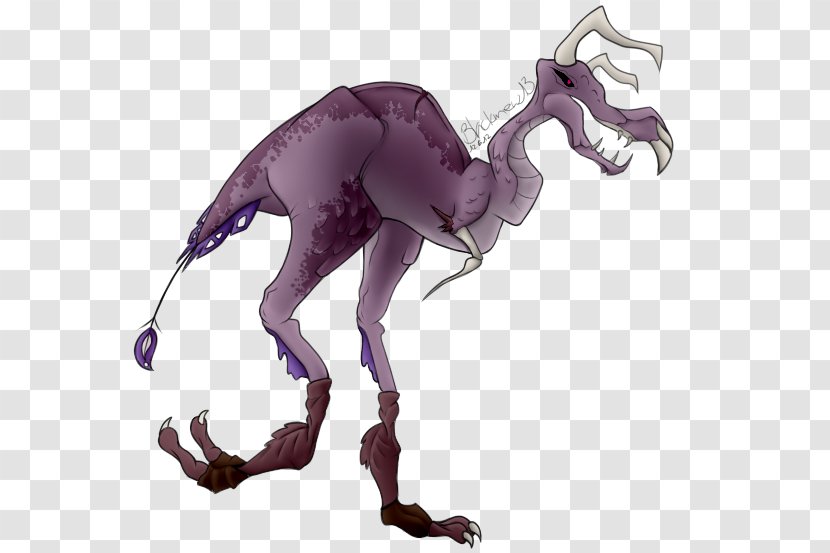 Velociraptor Demon Cartoon Dragon - Purple Transparent PNG