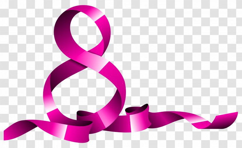 March 8 International Women's Day Clip Art - Ribbon Transparent PNG