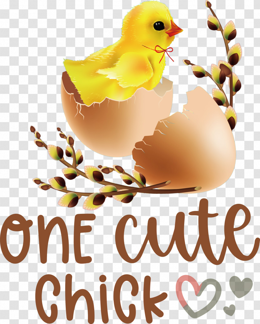 One Cute Chick Easter Day Happy Easter Transparent PNG