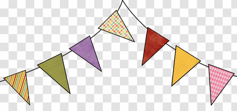 Triangle Point Clip Art - Area - Bunting Transparent PNG