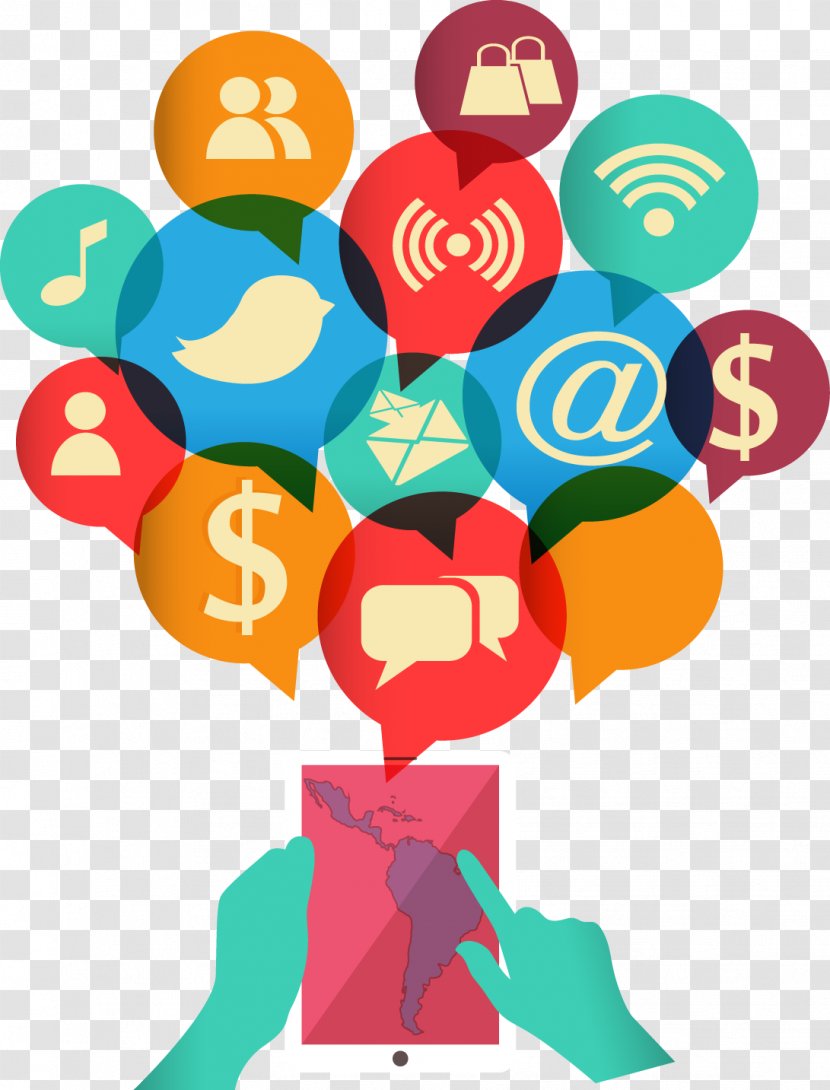 Social Media Marketing Communication - Watercolor - Latinamerica Ecommerce Transparent PNG