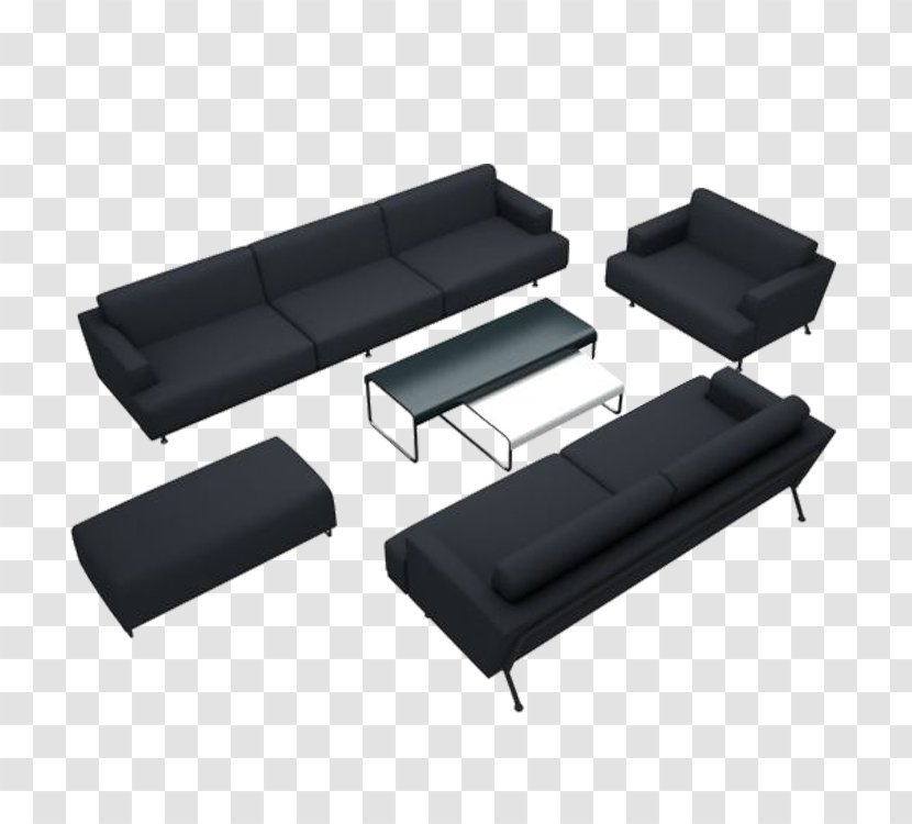 Couch Download Computer File - Rectangle - Black Sofa Transparent PNG
