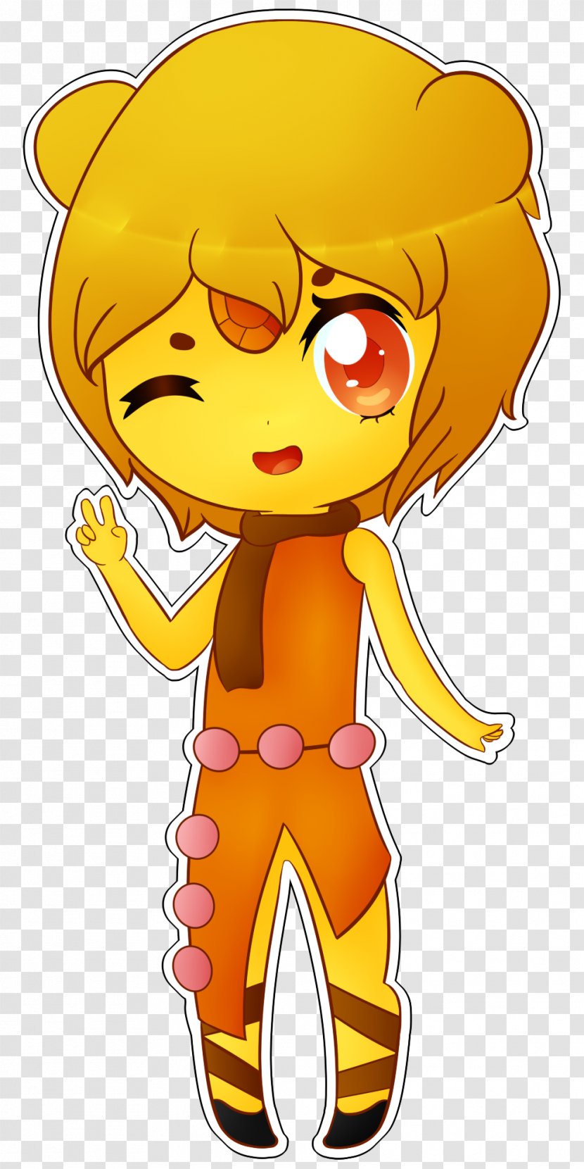 Character Line Clip Art - Yellow Transparent PNG