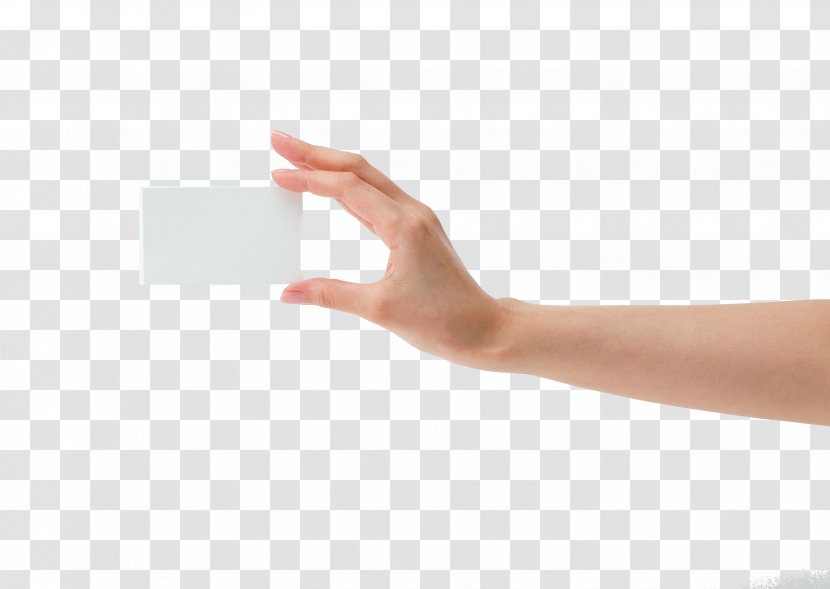 Business Card Gesture - Nail - Take The Hand Of Cards Transparent PNG