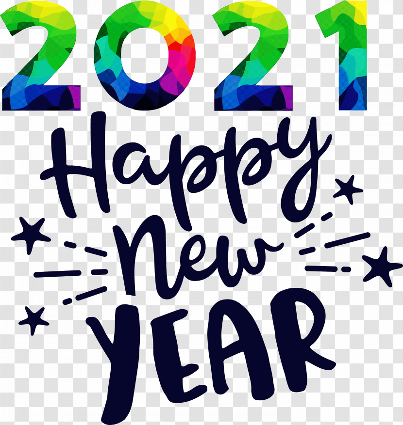 2021 New Year Happy New Year Transparent PNG