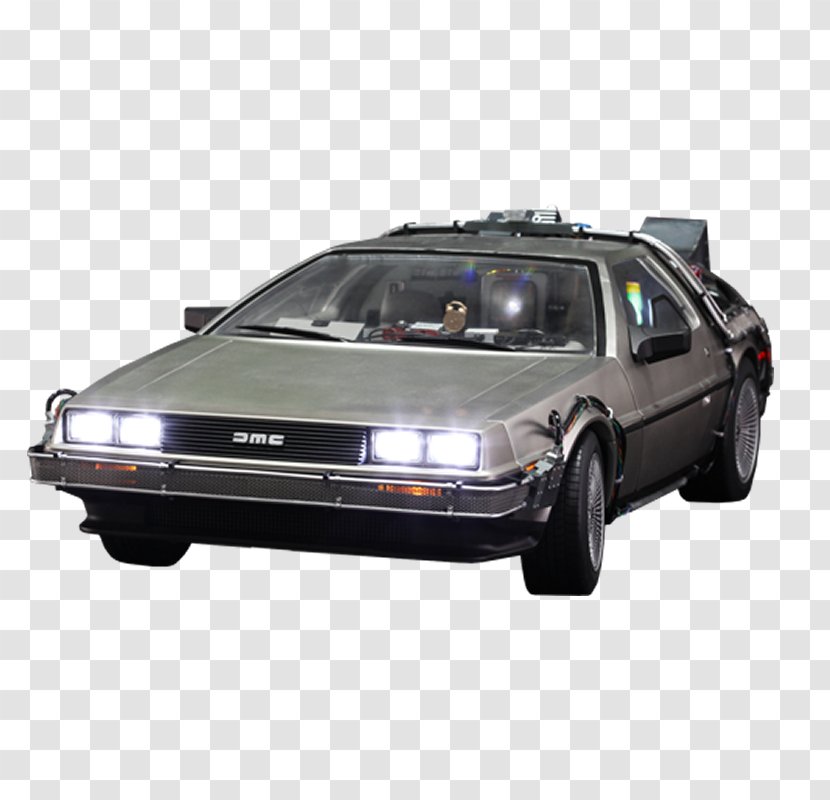 Marty McFly DeLorean DMC-12 Time Machine Hot Toys Limited Back To The Future - Model Car - Technology Transparent PNG