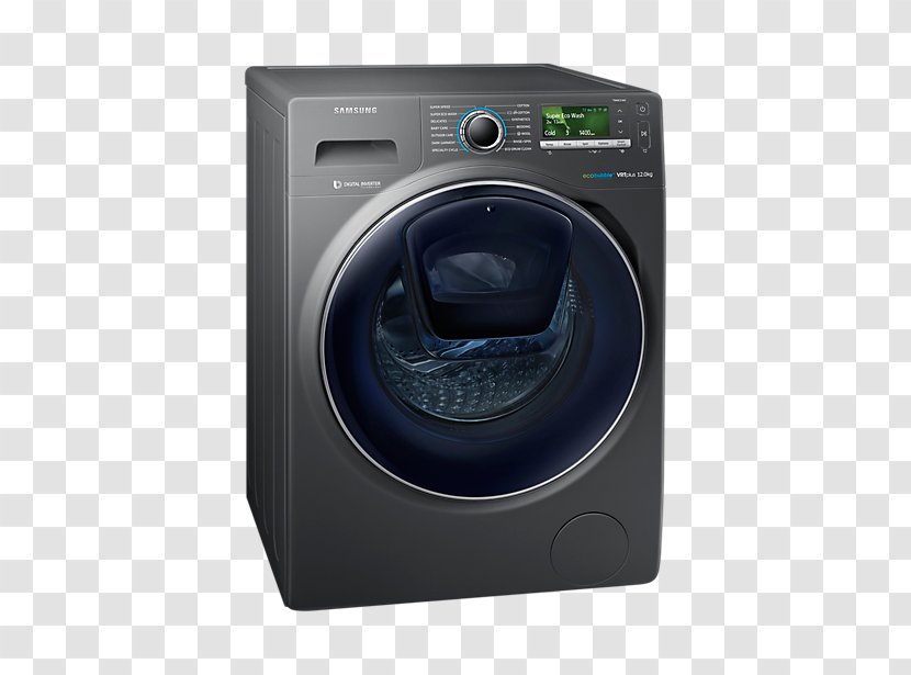 Washing Machines Clothes Dryer Samsung WW12K8412OX Laundry - Electronics - Machine Appliances Transparent PNG
