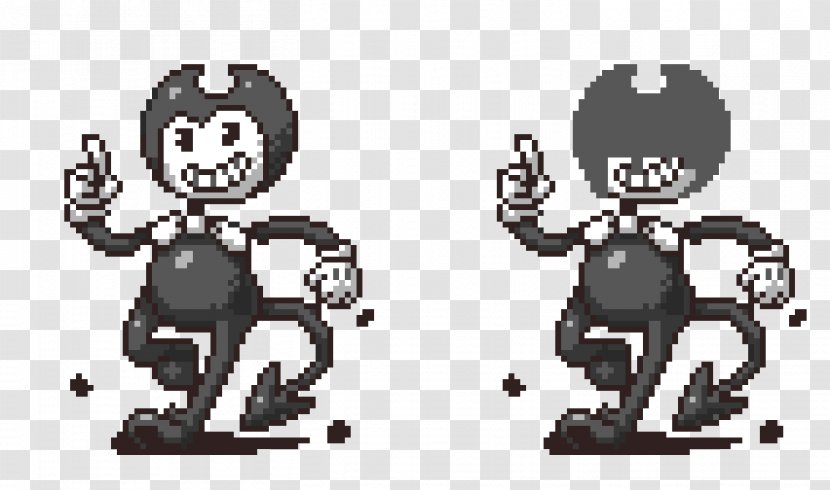 Bendy And The Ink Machine Pixel Art Video Games Sprite Minecraft - Undertale - Drawing Cuphead Transparent PNG