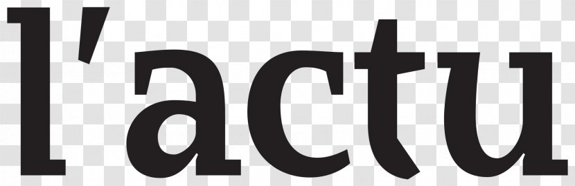 L'Actu Logo Newspaper Magazine - Number - Monochrome Transparent PNG
