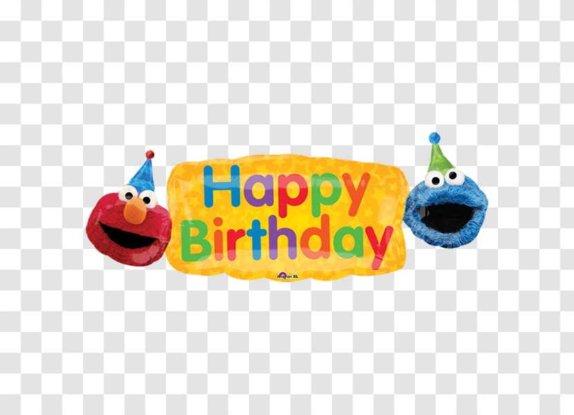 Elmo Cookie Monster Abby Cadabby Oscar The Grouch Balloon - Birthday Transparent PNG