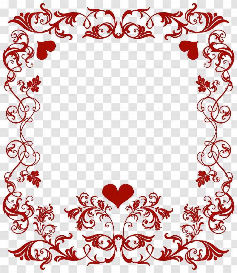Valentine's Day Heart Clip Art - Petal - Decorative Border Transparent PNG Image Transparent PNG