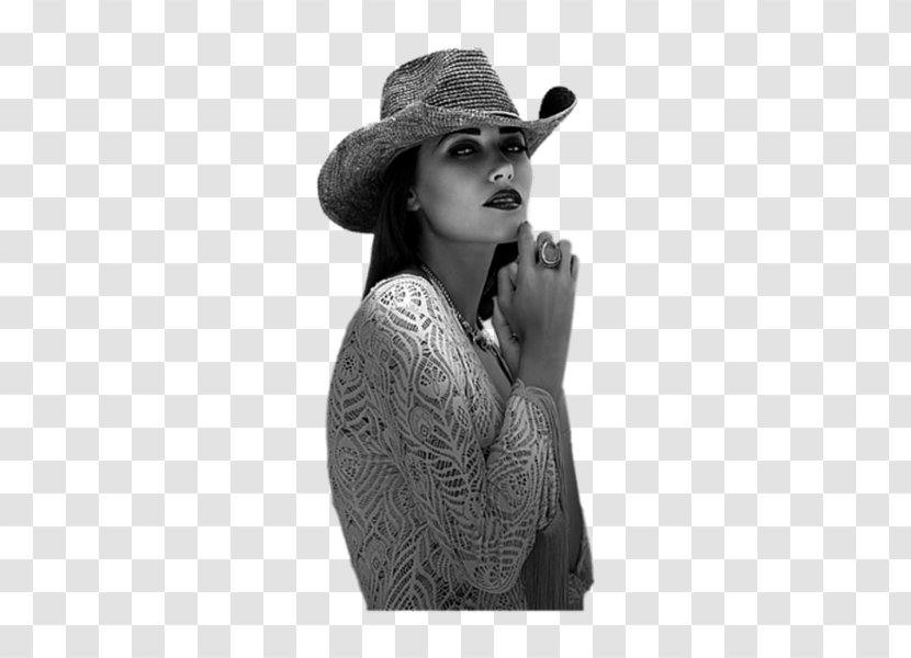 Black And White Female - Fedora Transparent PNG
