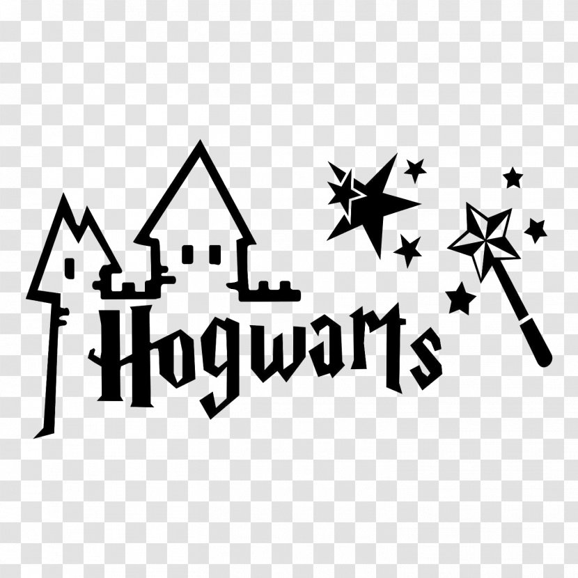 Harry Potter And The Deathly Hallows Hogwarts School Of Witchcraft Wizardry Vector Graphics (Literary Series) - Black White Transparent PNG
