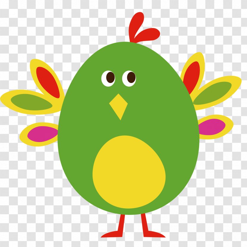 Chicken Clip Art - Organism - Green Cute Chick Transparent PNG