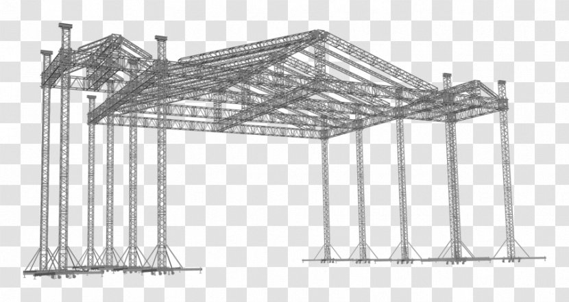 Timber Roof Truss Facade Structure - Outdoor - Building Trusses Transparent PNG