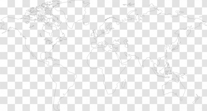 Sketch World Map Line Art - Sky Transparent PNG