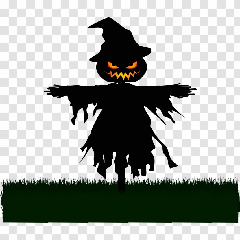 Scarecrow Silhouette Halloween Clip Art - Shutterstock - Pumpkin Transparent PNG