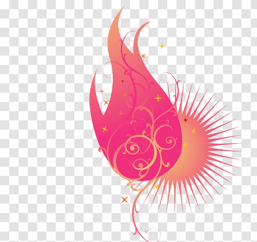 Flame Cdr Adobe Illustrator - Pink Fire-shaped Pattern Vector Material Transparent PNG