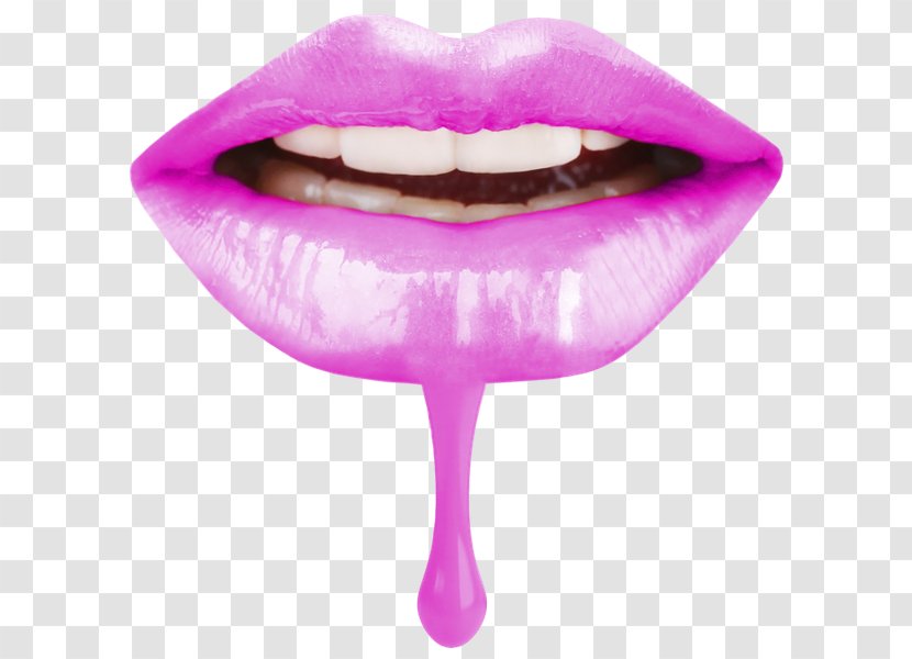 Lipstick Mouth Human Tooth - Flower Transparent PNG