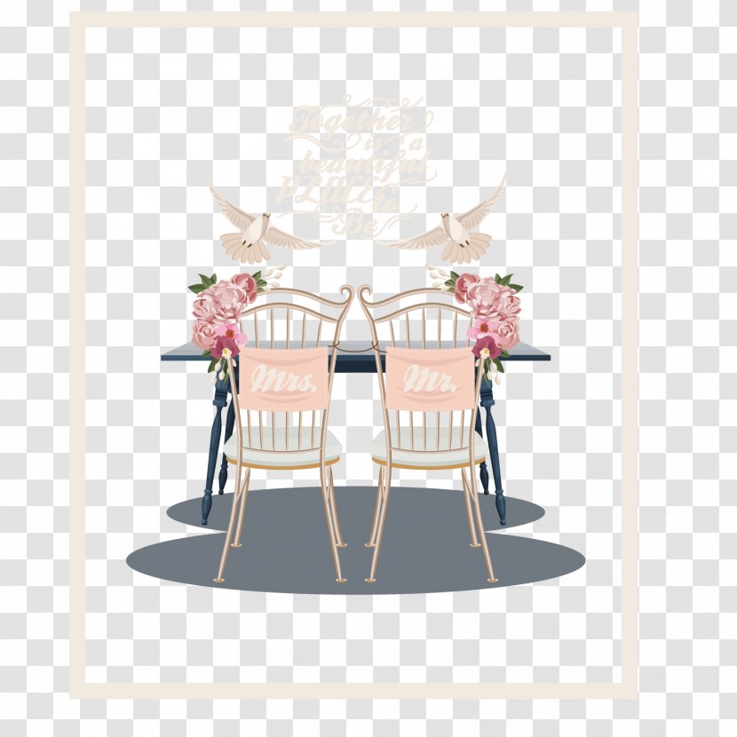 Table Bigstock Illustration - Wedding Restaurant Transparent PNG