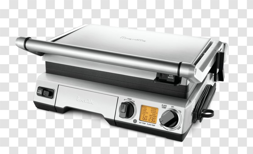 Barbecue Breville Bgr820xl Smart Grill Panini The BGR820XL Pie Iron - Small Appliance Transparent PNG