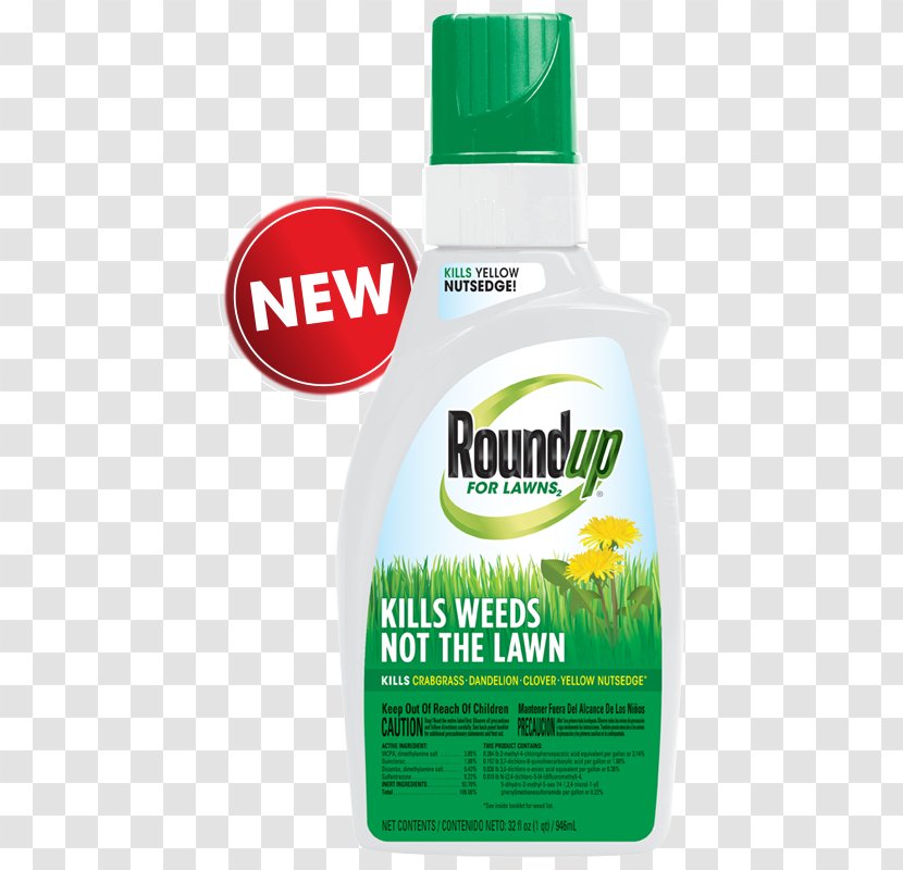 Roundup For Lawns RTU Wand Northern Herbicide Household Cleaning Supply Glyphosate Product - Dandelion Clover Crabgrass Control Transparent PNG