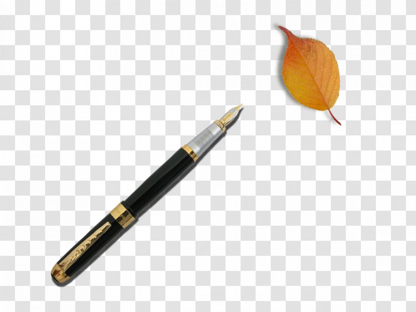 Fountain Pen Paper Quill - Pen,leaf Transparent PNG