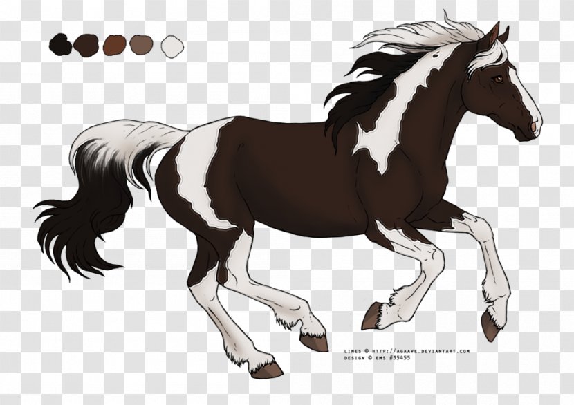 Mustang Foal American Paint Horse Pony Stallion - Tack - Black Logo Transparent PNG