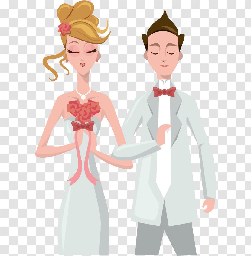 Bridegroom Marriage Illustration - Frame - Vector Bride And Groom Get Married Transparent PNG